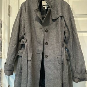 NWOT - Banana Republic Belted Charcoal Coat
